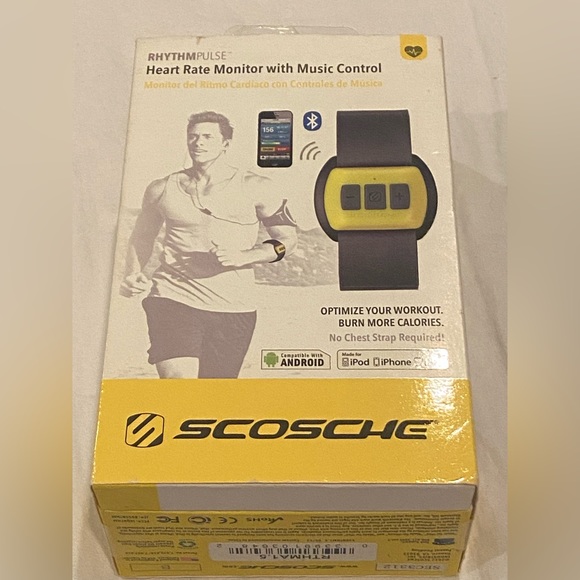New Scosche RhythmPulse Heart Rate Monitor with Music Control RTHMA1.5 Yellow - Picture 9 of 14